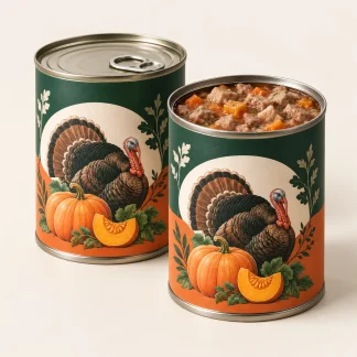 Pulyka & Tök konzerv 400 g (mintatermék, mesterséges intelligenciával készült kép)
